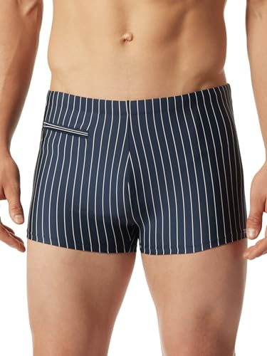 Schiesser Herren Badehose Komfort mit Bein und Reißverschlusstasche - 172775, Größe Herren:7, Farbe:Admiral