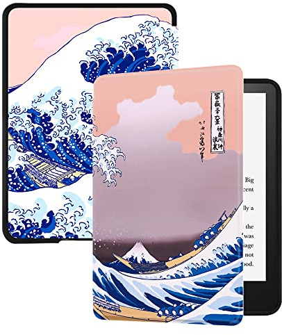 Huasiru Custodia per Kindle Paperwhite con display da 6,8 pollici (solo versione 11a generazione 2021, non compatibile con dispositivi Kindle di prima generazione) con funzione Auto Wake/Sleep, Surf