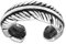 Silberner Ohrschmuck, Feder