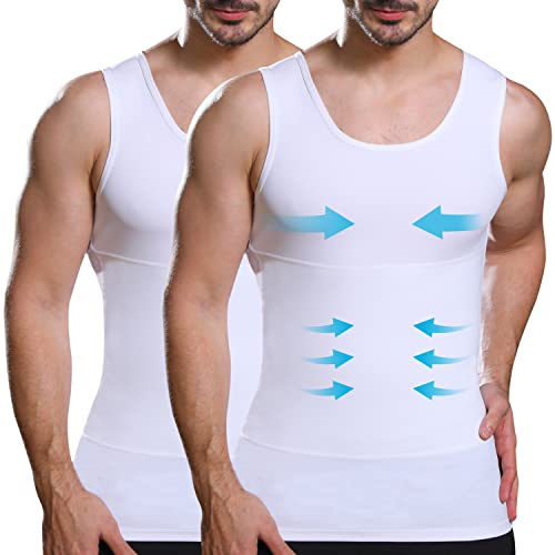 Lgtfy - Gilet amincissant pour homme - Maillot de compression pour gynécomastie - Contrôle du ventre - Change en quelques secondes