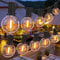 Outdoor Festoon Lights Mains Powered 30M/100FT, Garden Lights Outdoor String Lights with 1W 50+2 Shatterproof G40 Bulbs for Patio, Backyard, Garden, Party, Wedding (Warm White)