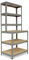 shelfplaza® 190x100x60cm PROFI Werkbank Regal Schwerlast grau mit 6 Böden à 166kg Tragkraft/Metall Schwerlast Steckregal Schwerlastregal Stufenregal Metall Regalsystem/Regale Lagerregale