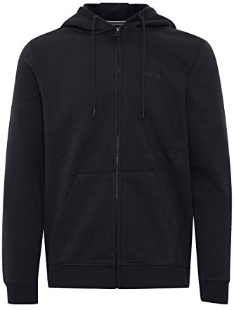 Blend BHDownton Herren Sweatjacke Kapuzenjacke Hoodie mit Kapuze und Reißverschluss, Größe:3XL, Farbe:Black (194007)