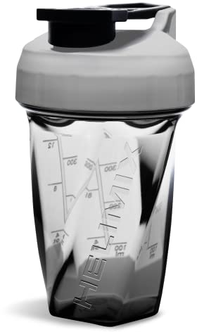 HELIMIX 2.0 591ml Shaker Proteine Senza Sfera - Borraccia Protein Vortex Blender | Miscelatore Palestra Senza Grumi, Tritan, BPA-Free, Lavabile in Lavastoviglie, Portatile, Antigoccia, Gray