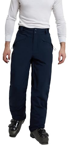 Mountain Warehouse Orbit Stretch Mens Ski Pants - Waterproof Winter Salopettes, Recco Reflectors - Perfect for Winter Holidays, Skiing & Snowboarding Navy XL