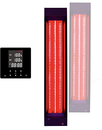 B-Ware 1x Infrarotstrahler InfraROTmed 500W + 1x 750W Steuerung Tiefenwärme Vollspektrumstrahler für Sauna und Infrarotkabine, zum Nachrüsten oder Selberbauen