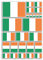 A4 Aufkleber Bogen Irland Flaggen Vinyl Aufkleber – Irish Country Europe World National Flag Royal Vacation Reise Urlaub Auto Ästhetik #80006