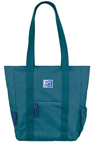Oxford B-Trendy Schultertasche oder Umhängetasche, 38 cm, gepolsterte Laptoptasche, Aqua, 34x31x12cm, Gepolstert