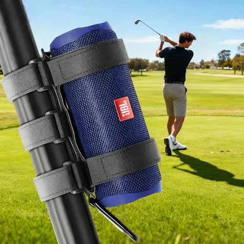 ALIENSX Tragbare Lautsprecherhalterung für die meisten kabellosen Bluetooth-Lautsprecher, kompatibel mit Golfwagen, Fahrrädern, ATVs, UTVs, Booten, Wakeboard-Türmen und mehr