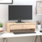 WIFESE Supporti per Notebook Marrone 50x27x15 cm in Legno Massello di Pino Supporto per Monitor Spazio Portaoggetti Supporto per Schermo per Riporre Vostra Tastiera Lettore DVD Console di Gioco