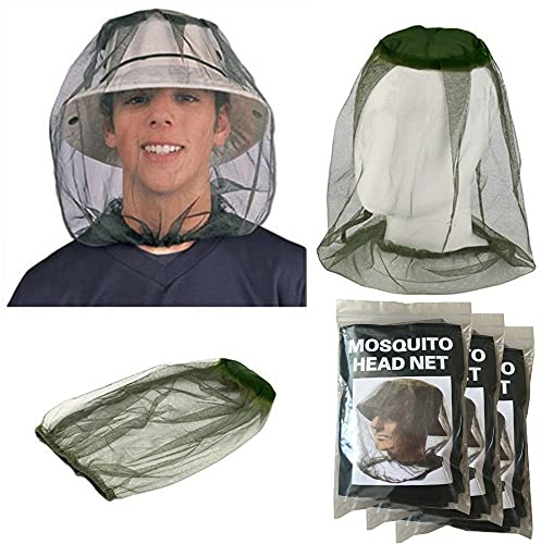 3 Stück Moskito-Kopf-Netz-Hut – Gesichtsnetz-Abdeckung, Mückenmaske, atmungsaktiv, Eimerkappe, schnell trocknend, breite Krempe, Sonnenschutz, Insektenschutz, Insektenschutz, Bienenzüchter, Outdoor,