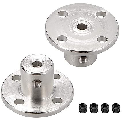 TA-VIGOR Rigid Flange Coupling 3mm Inner Dia, Motor Guide Shaft Coupler H12xD10mm Motor Connector for DIY Parts, 2Pcs