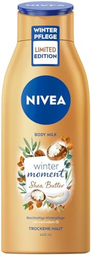 NIVEA Body Milk Winter Moment, intensiv pflegende Body Lotion mit Shea Butter und wertvollem Öl, schnell einziehende Feuchtigkeitscreme mit Tiefenpflege Serum für 48h Feuchtigkeit (400 ml)
