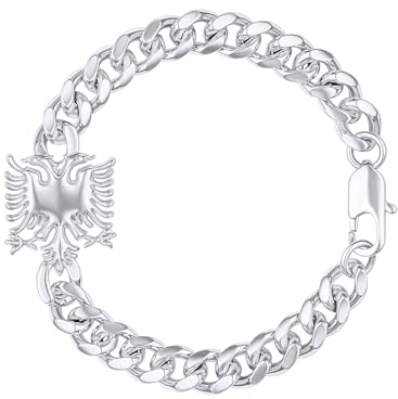 d'origine Albanien Adler Armband, Albanischer Adler Armband, Albanien Adler Kette, Albanien Kette, Albanien Schmuck, Albanischer Schmuck für Herren Silber