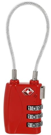 Veemoon Cadenas De Sécurité Homologué 335 Pour Bagages Cadenas À 3 Chiffres Rouge Pour Valises