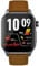 Knauermann PRO 3 (2024) Schwarz - Gesundheitsuhr Smartwatch mit Telefoniefunktion - EKG + HRV und SOS Funktion - AMOLED Display- BT Bluetooth - Schlafapnoe - Echtlederband Braun, 14-24