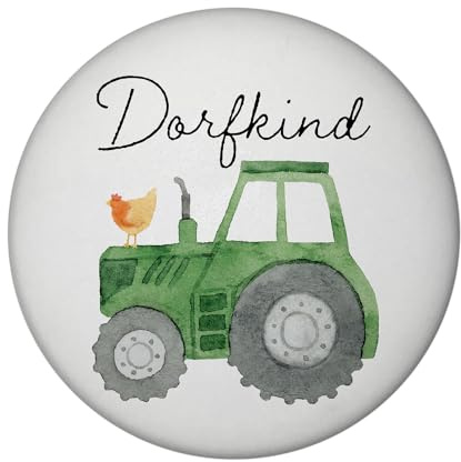 speecheese Magnet Dorfkind grüner Traktor Lustiger Bauernkind | für echte Landwirte Traktor-Liebhaber Hühner-Fans kernige Männer Bauer Schlepper Trecker
