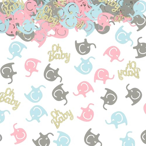 VIKY® Babyparty Deko Konfetti Tischdeko Gold, 100 Stück Gender Reveal Party Deko Confetti, Streudeko Oh Baby Deko, Babyshowerparty Deko Junge Mädchen, Glitzer Confetti für Baby Shower Deko