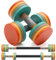 Northdeer Dumbbells Adjustable 10kg Barbell Set - Dumbbell Weights Ultra Compact 2.5kg 3kg 5kg 5.5kg 7.5kg 8kg 10kg with Connecting Bar for Home Gym Strength Training Home Gym (Multicolour)