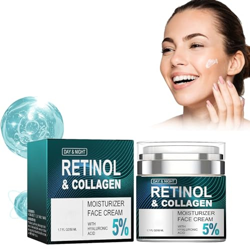 Retinol-Feuchtigkeitscreme, Anti-Aging-Gesichtscreme, Natürliche Anti Aging Retinol Feuchtigkeitscreme, Anti-Falten-Nacht- und Tagescreme mit Retinol für Männer und Frauen Cream