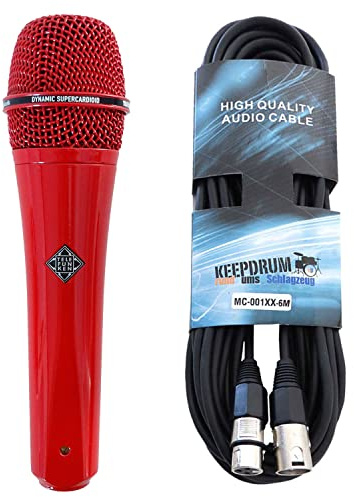 Telefunken M80 Rot dynamisches Mikrofon + keepdrum XLR-Kabel