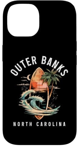 Outer Banks North Carolina Surf Vintage Surfen Surfer Hülle für iPhone 14