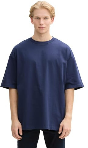 TOM TAILOR Denim Herren 1035912 T-Shirt, 34590 - Dark Blueberry, M
