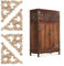 APPCXOKL 4 Pièces Moulure en Bois - Moulure Décorative en Chêne Durable et Facile à Installer pour un Style Nostalgique et Moderne