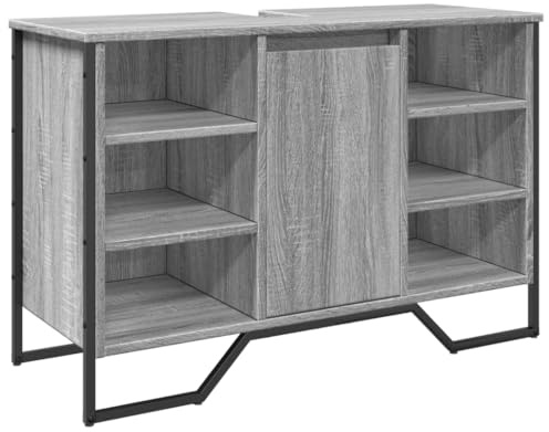 vidaXL Waschbeckenunterschrank Grau Sonoma 91x35x60 cm Holzwerkstoff