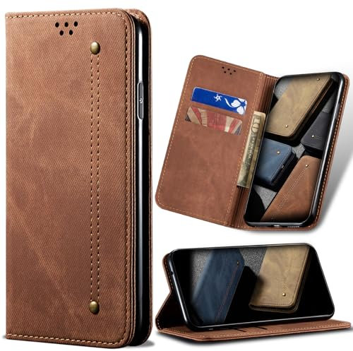 BAILI for iPhone 13 Pro max Case, 2 Card Slots Magnetic Closure Kickstand Wallet Cover for iPhone 13 Pro max-02