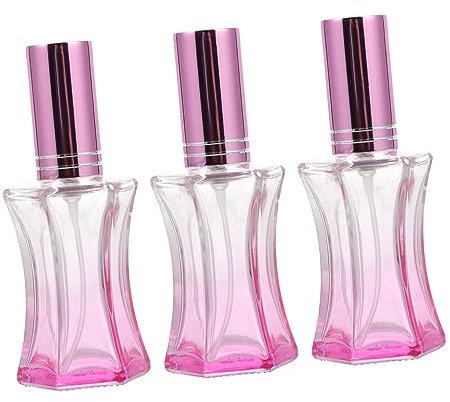 Alipis 3pcs Fashion Perfume Bottles Glass Dispenser Spray Cap Reusable Perfume Bottle for Travel Home Office