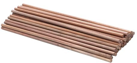 24 Pièces 30cm Baguettes à cheviller Baguettes en bois Goujon en noyer Diamètre 6mm Bâtons ronds pour maquette de construction bricolage