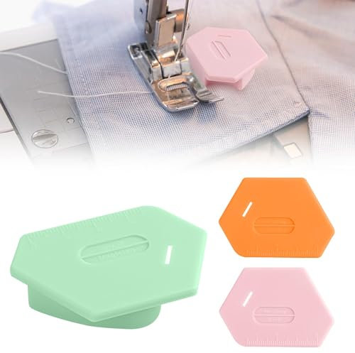 Calkkrer Lot de 3 guides de couture magnétiques, aide à l'ourlet polygonal, accessoires de machine à coudre, accessoires de couture pour machine à coudre, poids de couture multifonction et accessoires