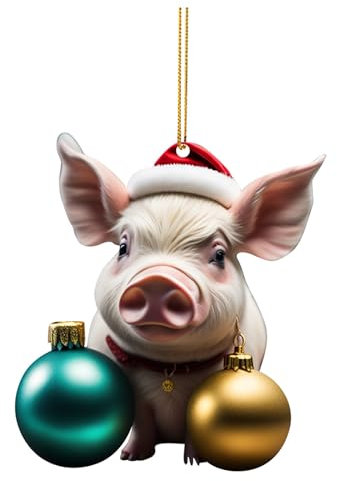 Besondere Weihnachtsdeko 2D-Acryl-Cartoon-Spaß-Weihnachtsornamente, Weihnachtsbaumschmuck, Acryl-Weihnachts-Cartoon-Niedliches-Ornamente, Doppelt Bedruckte Christbaumkugeln Lustig