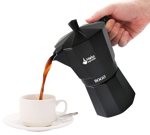 SOGO CAFETERA MOKAESPRESSO INDUCCION 9 TAZAS NEGRA