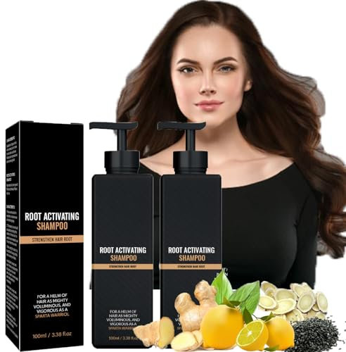Generisch 2pcs Haarwurzel-Aktivierendes Shampoo, Unisex - Haarausfall, Dünner werdendes Haar