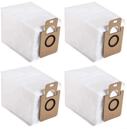 Emiif Paquete de 4/10 bolsas de polvo para aspiradora Conga 5500 Hurricane Station Flex, telas no tejidas de gran capacidad de filtración de recogida de polvo (paquete de 4)