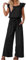 Tuta Elegante Donna Cerimonia Curvy, Monopezzi E Tutine, Jumpsuit Donna Estiva, Elegante Scollo a V Maniche Corte Tinta Unita Completo Donna Estivo Elegante Jumpsuit Donna Estiva Elegante