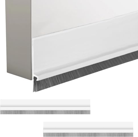 Lot de 2 boudins de porte, autocollants, 100 cm, pour porte, joint de buste, convient pour l'isolation acoustique et la protection contre le fromage, blanc