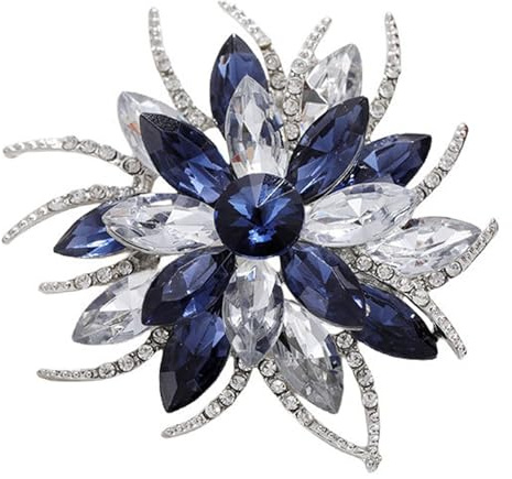 Qiwenr Broche Cristal, Broche de Mode Pour Femmes, Broches Cristal Vintage Élégant et Unique, Adapté aux Robes, Pulls et Décorations de Vestes