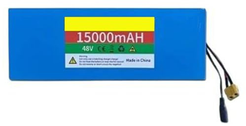 48V 15AH E-Bike Pedelec Akku Lithium-Ionen-Akku Pack Rechargeable Li-Ion Battery Eingebauter BMS 13S4P Wasserdichter PVC-Akku Mit Ladegerät XT60+SM