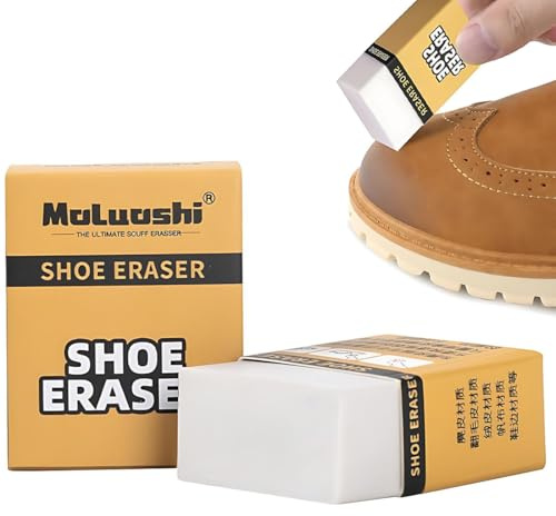 UIEXAY 2 Gomma Per Camoscio Di Alta Qualità, Radiergummi Per Scarpe Scamosciate, Rimuovi Macchie, Gomma Magica Per Scarpe E Accessori In Pelle (Ideale Per Scarpe, Borse E Rivestimenti)