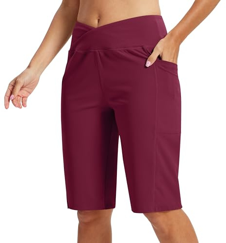 MoFiz Short Sport Femme Bermuda Short Running Taille Haute Legging Court Yoga Shorts pour été