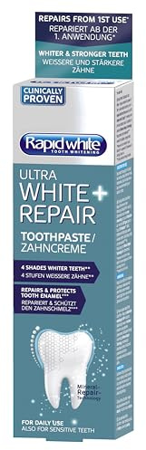 Rapid White Ultra White & Repair Zahnpasta | 75 ml | Ohne Wasserstoffperoxid – wirksame Formel für weißere Zähne.