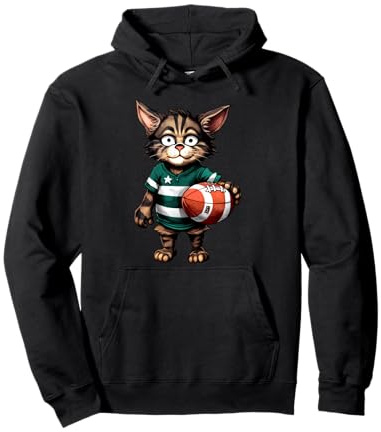 Rugby Katzen Pullover Hoodie