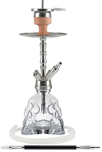 AMIR'S 300 3D Skull 60 cm - Edelstahl Shisha mit viel Zubehör