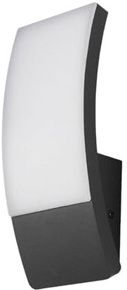 Lucande LED Wandleuchte außen Siara (spritzwassergeschützt (Modern) in Schwarz aus Aluminium (1 flammig,) - Außenwandleuchten Wandlampe Led Außenlampe Outdoor für Außenwand/Hauswand