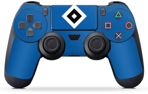 DeinDesign Skin kompatibel mit Sony PlayStation 4 Controller Folie Sticker HSV Logo Hamburger SV