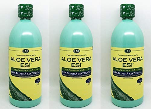 ESI ALOE Vera 1000 ml SUCCO PURO FRESCO 100% massima forza - 3 confezioni