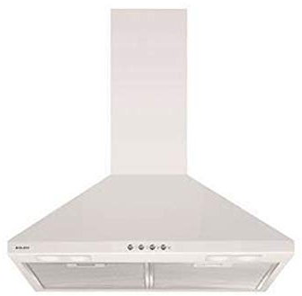 Hotte decorative murale Glem GHP645WH - Hotte aspirante Pyramide Blanc - Largeur 60 cm - Débit d'air maximum 510 m3/h - Niveau sonore mini./maxi. 62 / 67 dBA - Recyclage (filtre à charbon inclus) - Evacuation - Classe énergétique C